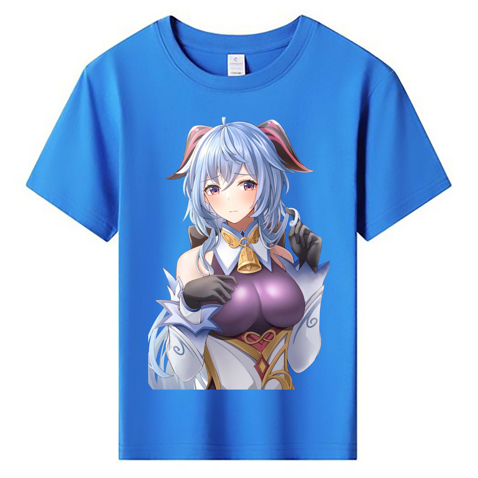 げんし神 甘雨 かんう genshin Ganyu 綿100％キッズTシャツ（フロントプリント）